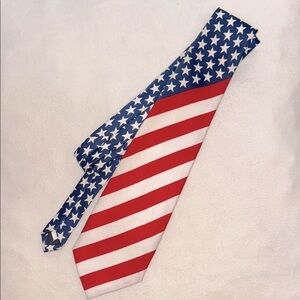 Fratello Hand Made Patriotic Stars and Stripes Tie American Flag Accessories